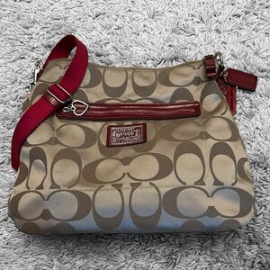 Coach Poppy Signature Two Way Crossbody Bag